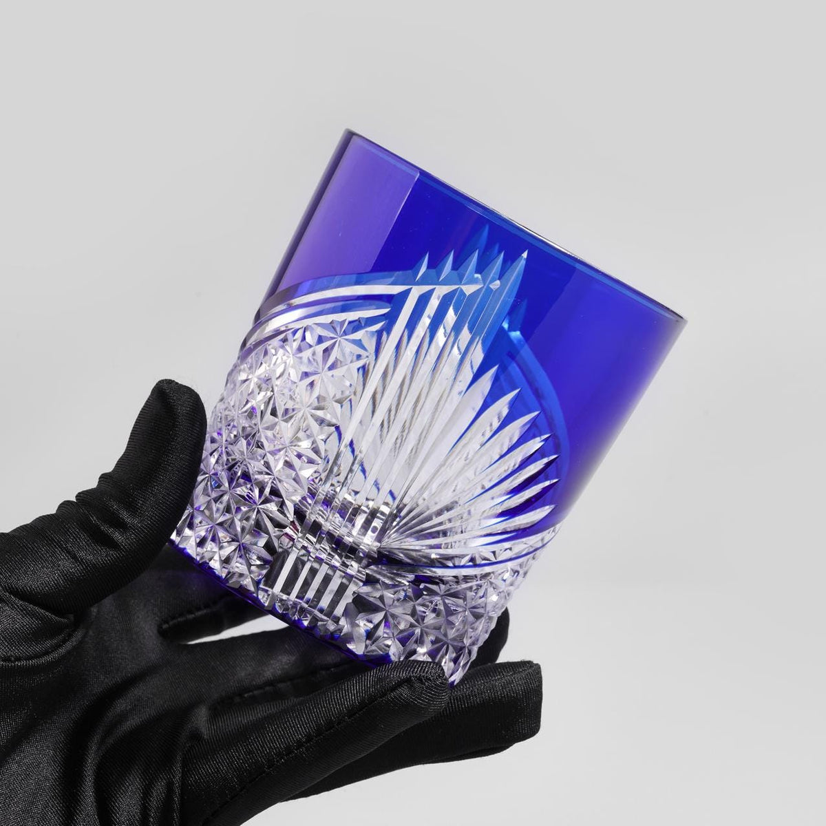 lovecove Hand Cut Blue Crystal Glass image 4