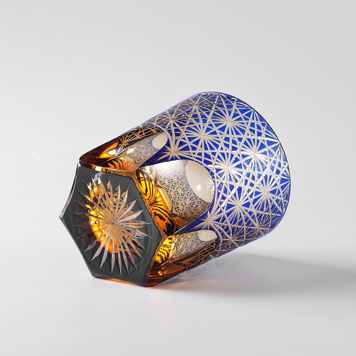 Vitraelle Hand Cut Blue Crystal Whisky Glass image 5