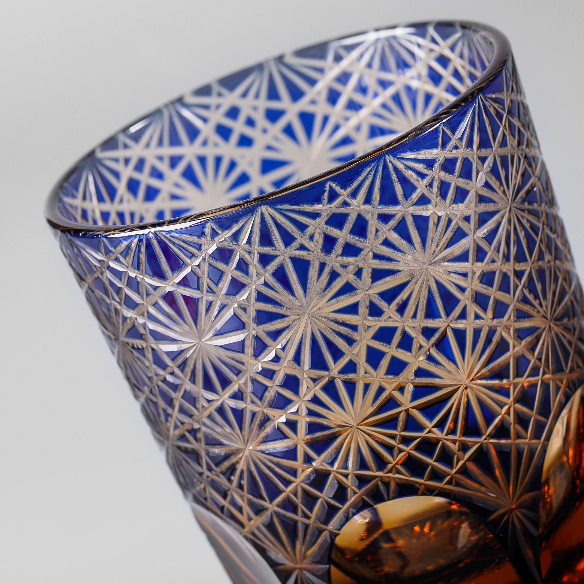 Vitraelle Hand Cut Blue Crystal Whisky Glass image 10