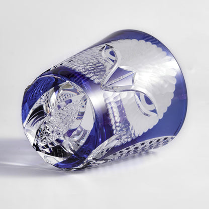 lovecove Hand-Cut Blue Owl Whiskey Glass image 3