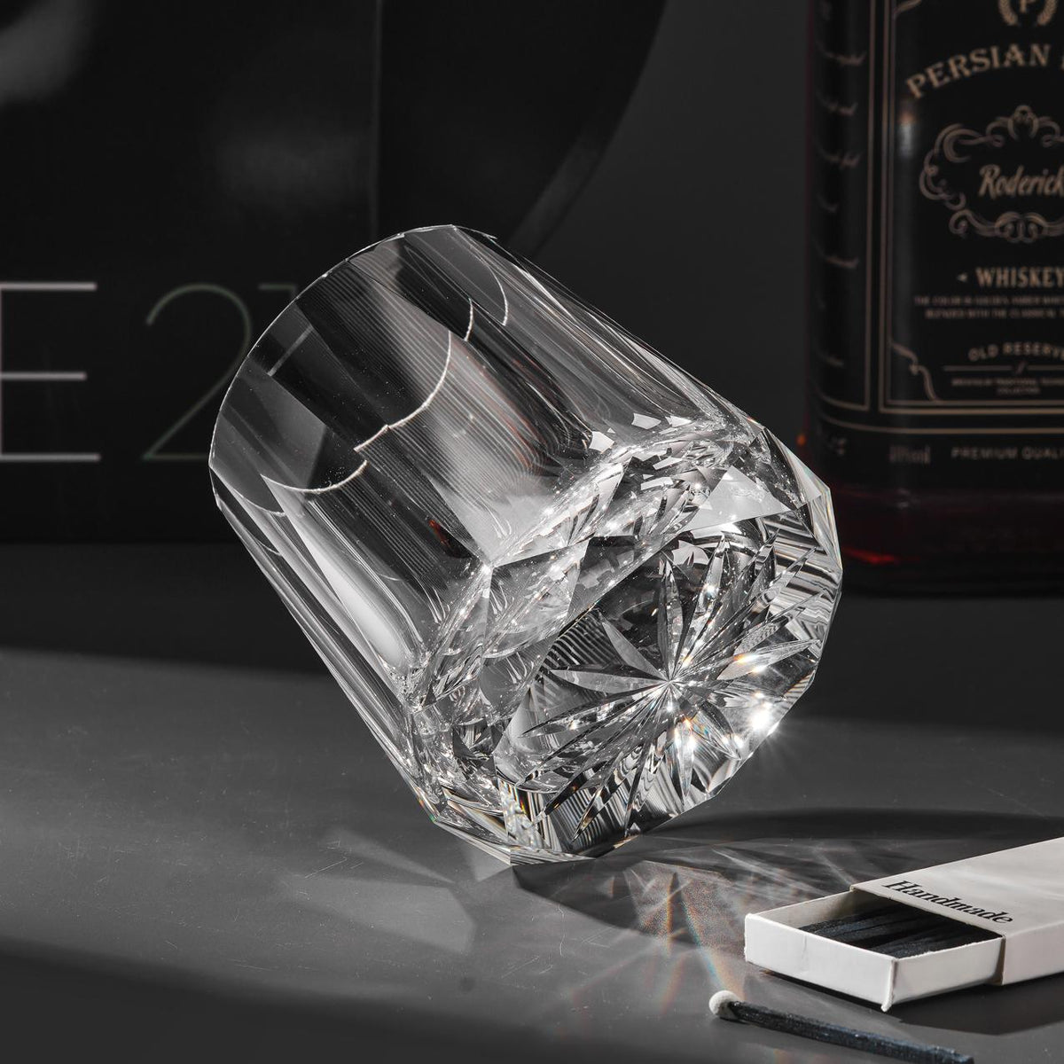 lovecove Hand-Cut Clear Crystal Whiskey Glass image 7