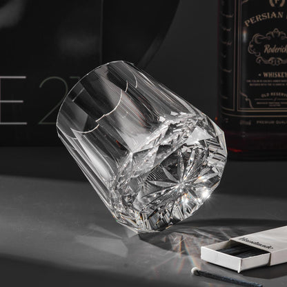 lovecove Hand-Cut Clear Crystal Whiskey Glass image 7