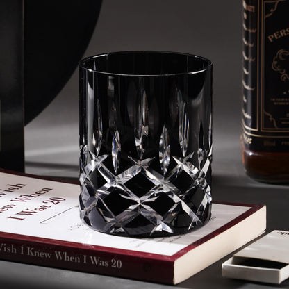 lovecove Hand-Cut Crystal Blue Whiskey Glass image 7