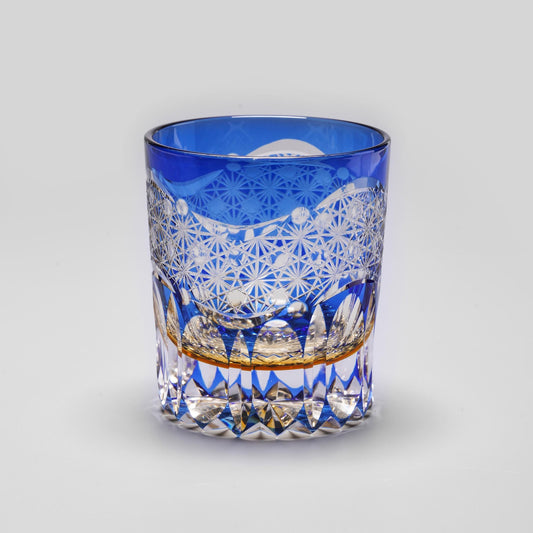 lovecove Hand Cut Black Crystal Whisky Glass image 1