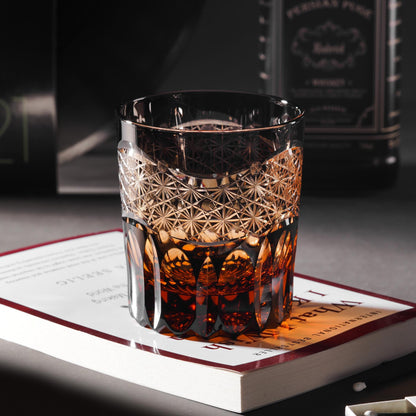 lovecove Hand Cut Black Crystal Whisky Glass image 8