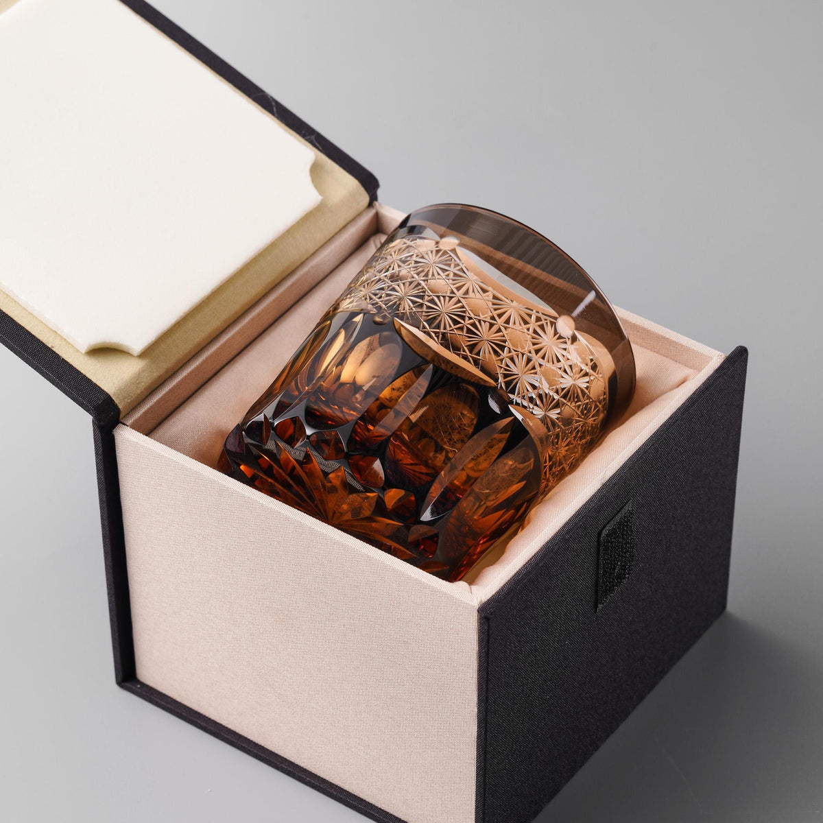 lovecove Hand Cut Black Crystal Whisky Glass image 9