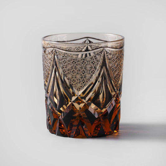 lovecove Hand Cut Black Crystal Whisky Glasses image 1