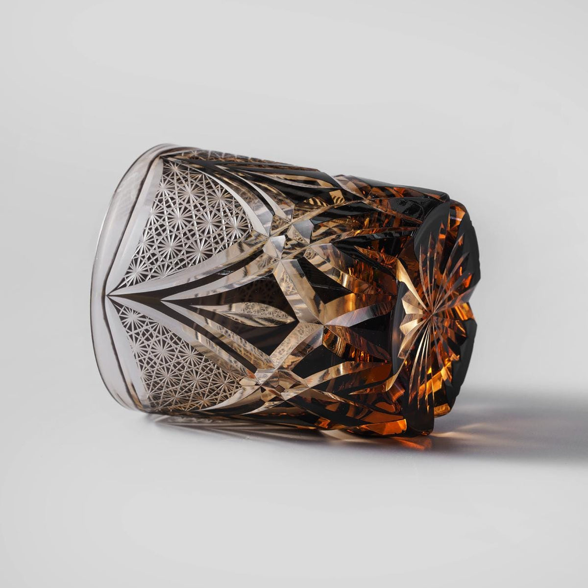 lovecove Hand Cut Black Crystal Whisky Glasses image 2
