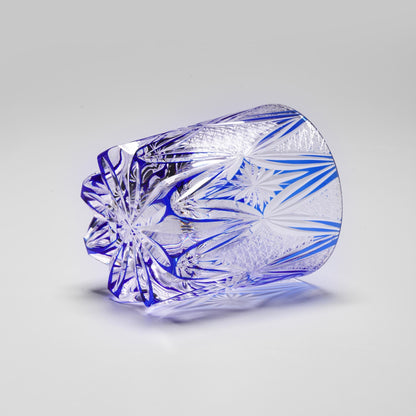 lovecove Hand Cut Blue Crystal Whisky Glass - 1346 image 5