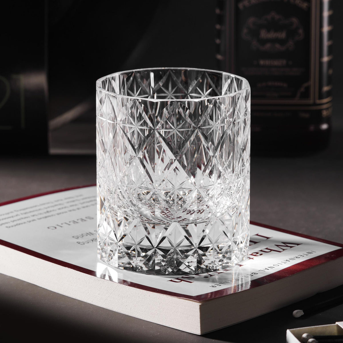 lovecove Hand Cut Clear Crystal Whisky Glass image 5