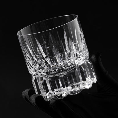 lovecove Hand Cut Clear Crystal Whisky Glass - 11CE image 3