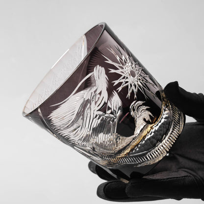 lovecove Hand-Cut Dragon Whiskey Glass image 4
