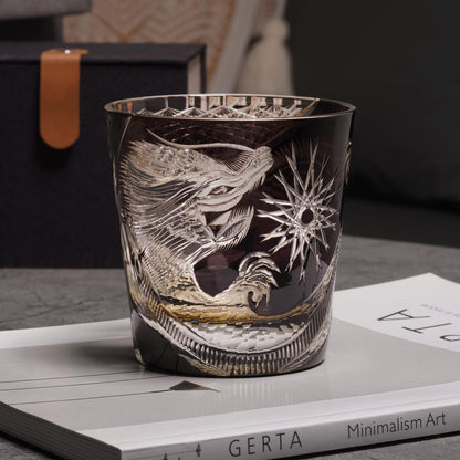 lovecove Hand-Cut Dragon Whiskey Glass image 7