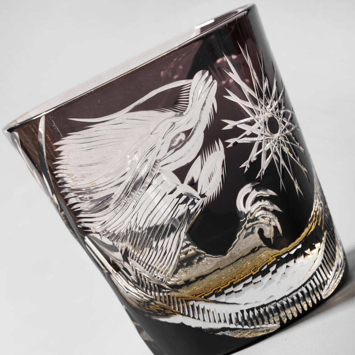 lovecove Hand-Cut Dragon Whiskey Glass image 8