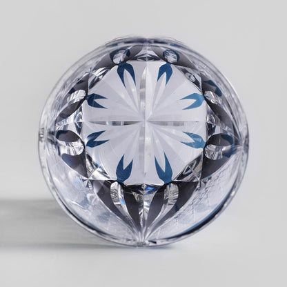 lovecove Hand Cut Luxury Blue Crystal Whisky Glass image 7