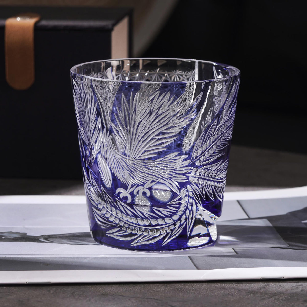 lovecove Hand-Cut Phoenix Whiskey Glass image 7