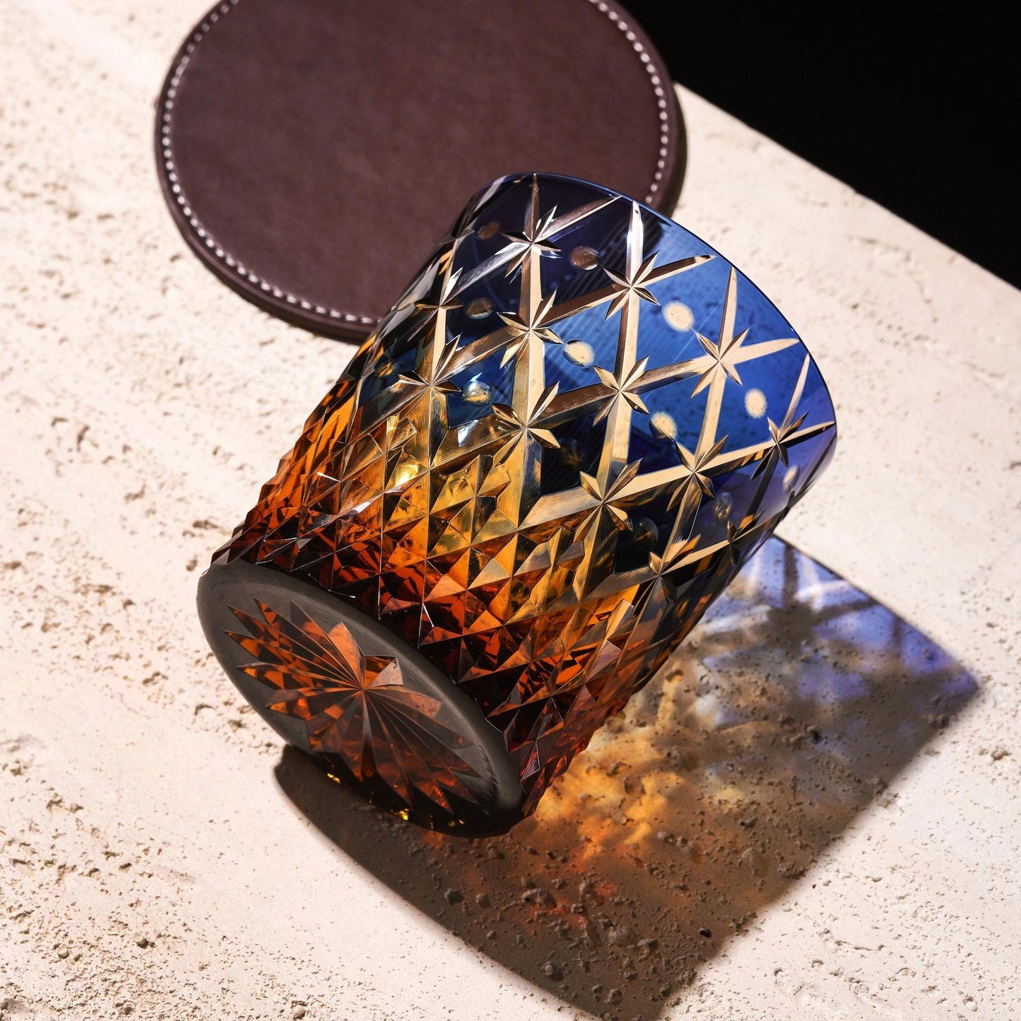 lovecove Hand-Cut Starry Whisky Glass image 1