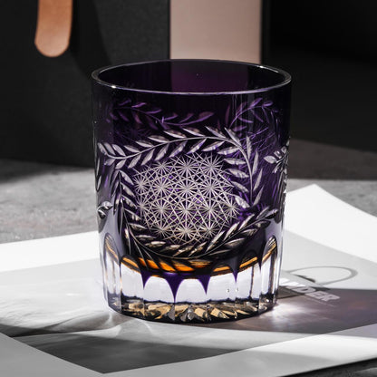 lovecove Hand-Cut Wisteria Whiskey Glass image 4