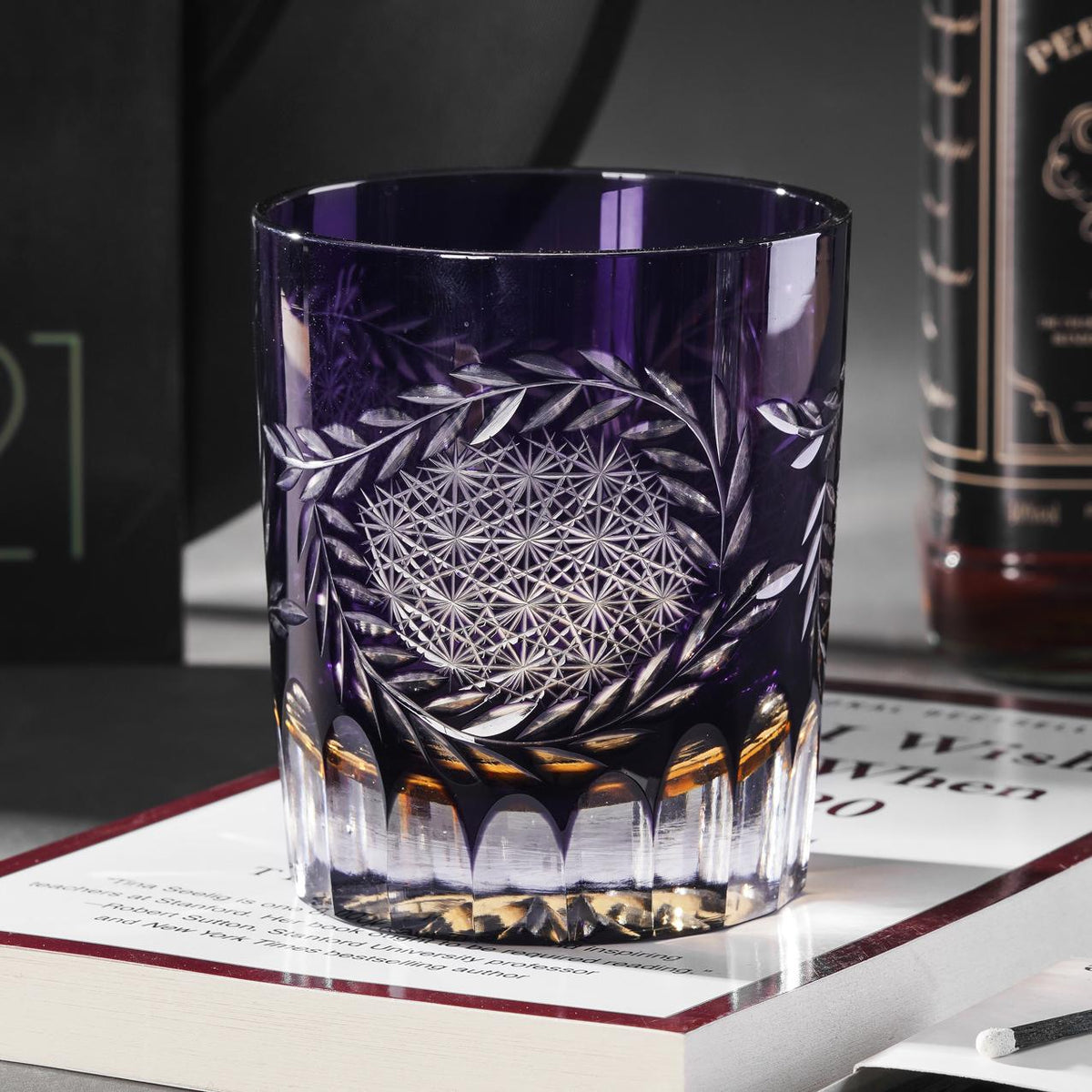 lovecove Hand-Cut Wisteria Whiskey Glass image 7