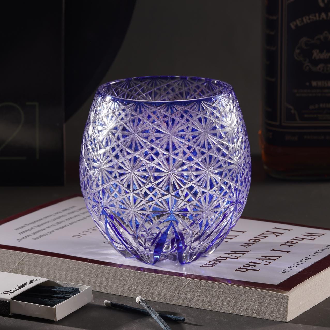 Vitraelle Hand Cut Egg-Shaped Crystal Glass - 5435 image 2