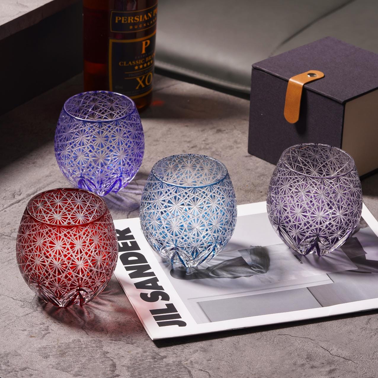 Vitraelle Hand Cut Egg-Shaped Crystal Glass image 5