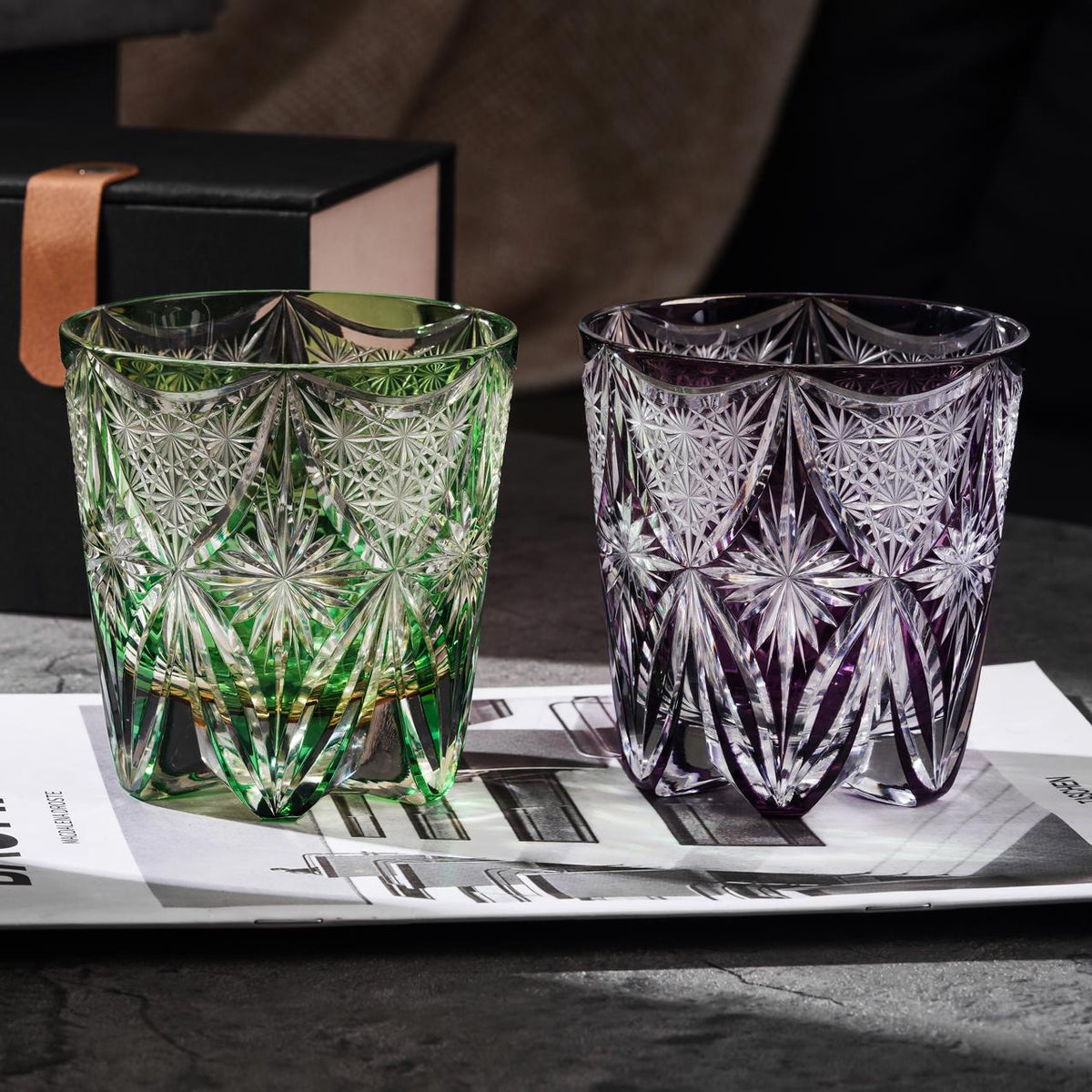 lovecove Hand-Cut Kiriko Crystal Whisky Glass image 6