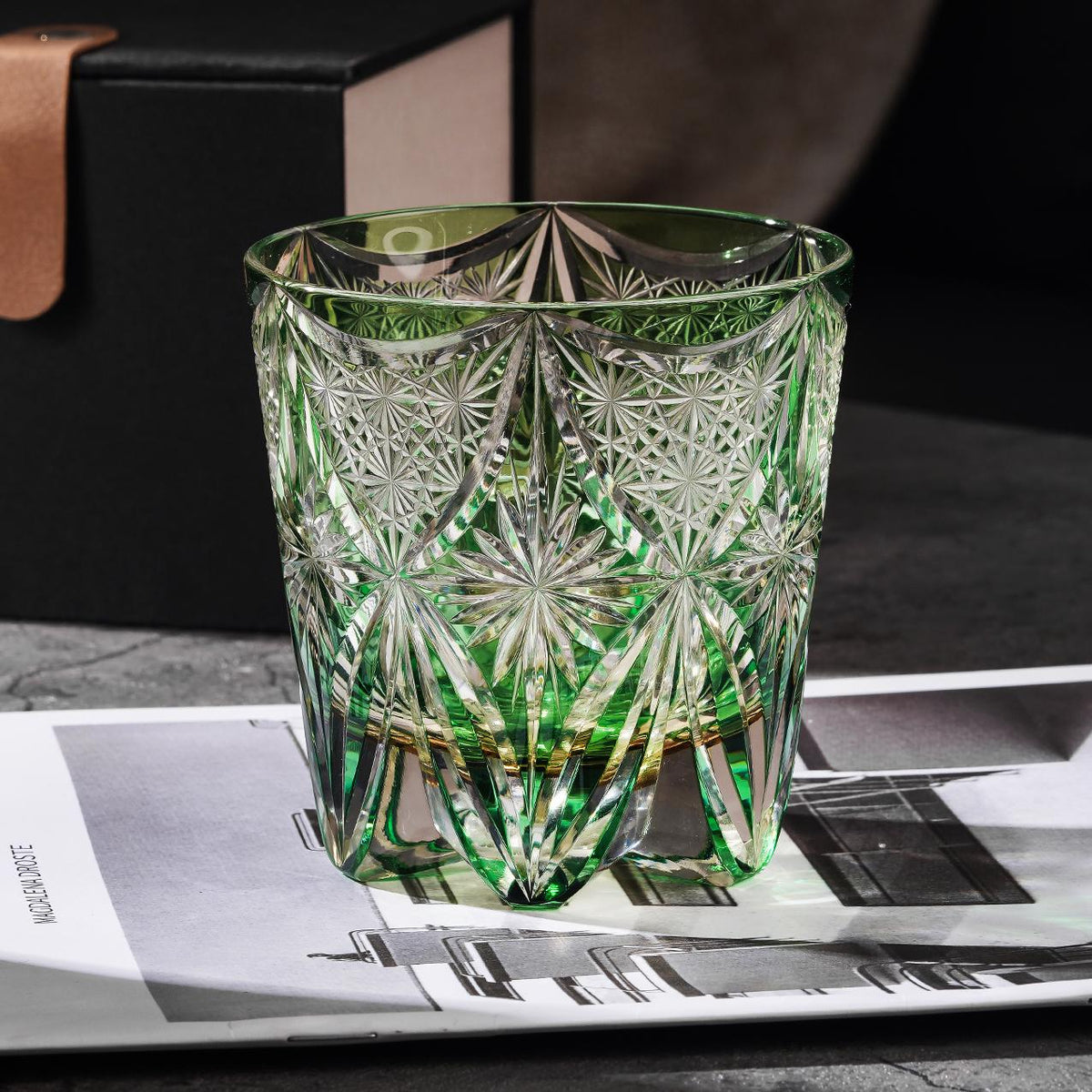 lovecove Hand-Cut Kiriko Crystal Whisky Glass image 10