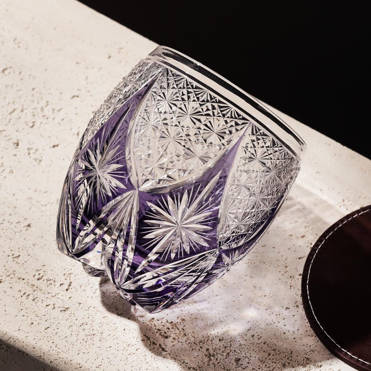 lovecove Hand-Cut Retro Whiskey Glass image 2
