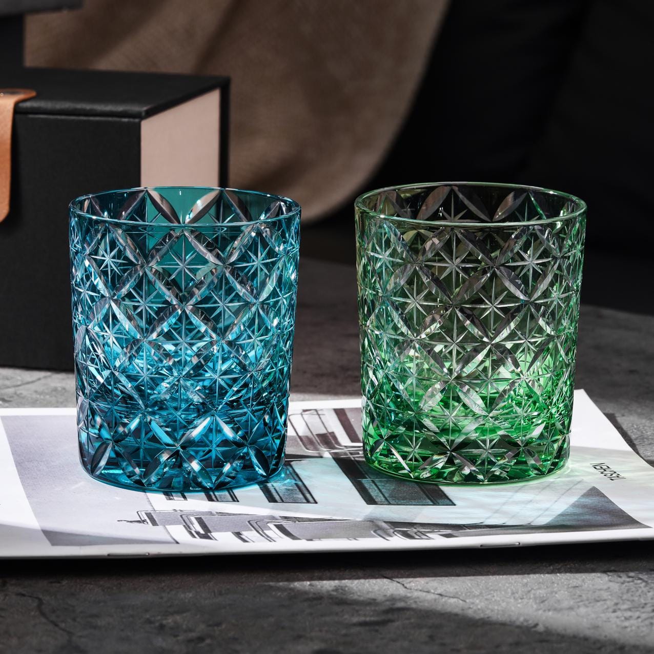 Vitraelle Hand-Cut Shippo Whisky Tumbler image 2