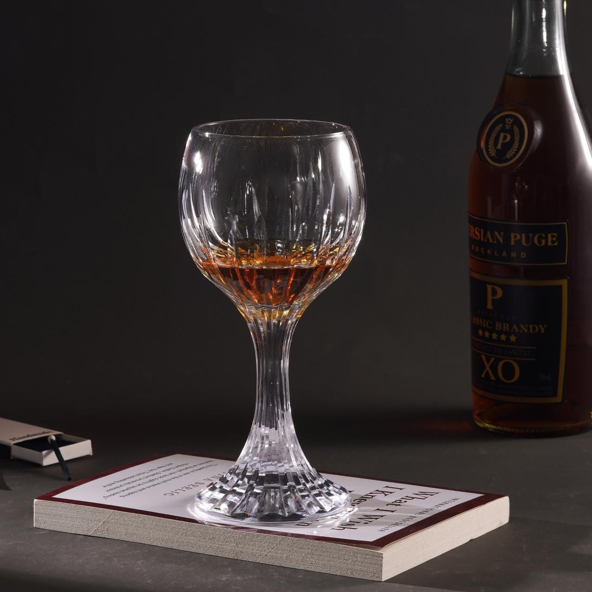 lovecove Hand-Cut Kiriko Clear Crystal Wine Glass image 3
