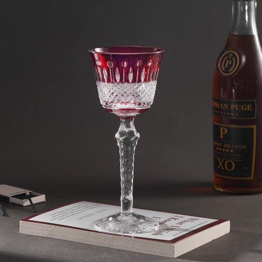 lovecove Hand Cut Kiriko Crystal Wine Glass image 1