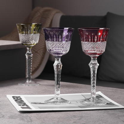 lovecove Hand Cut Kiriko Crystal Wine Glass image 2