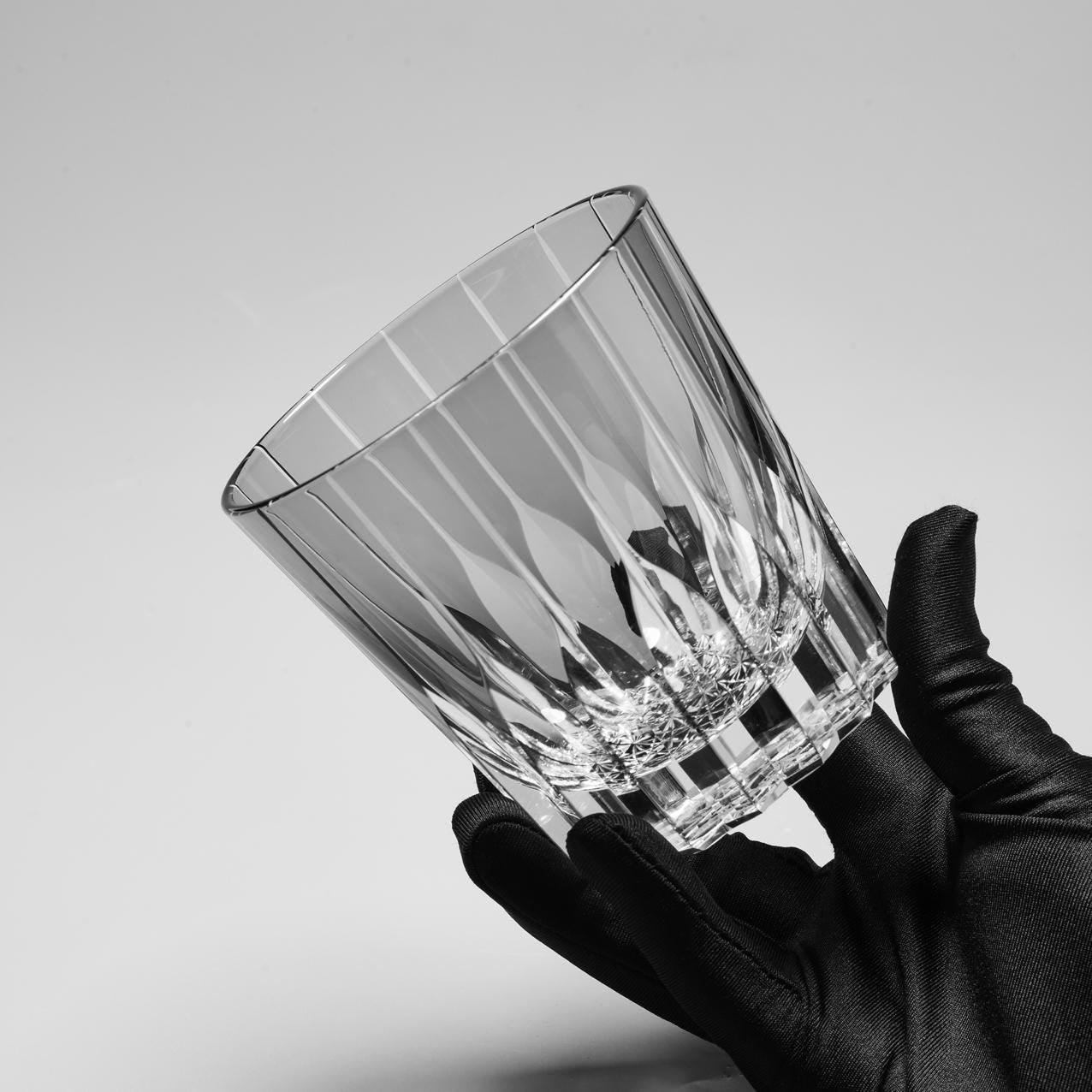 lovecove Hand Cut Kiriko Gray Crystal Whisky Glass image 6