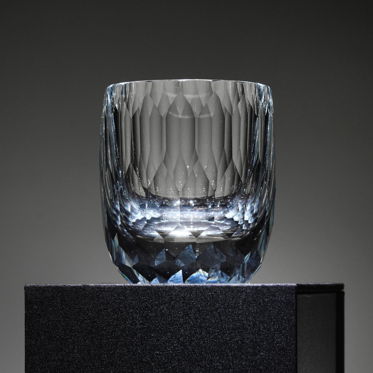 lovecove Hand Cut Kiriko Unique Whiskey Glass image 2