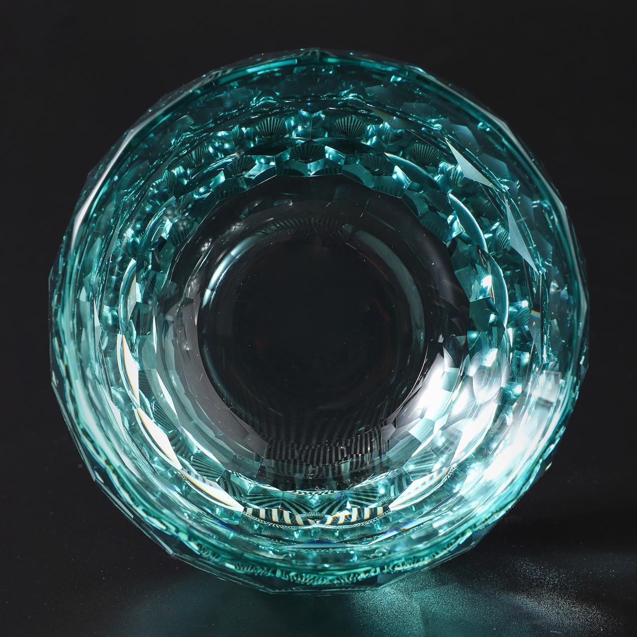 lovecove Hand Cut Kiriko Unique Whiskey Glass image 9