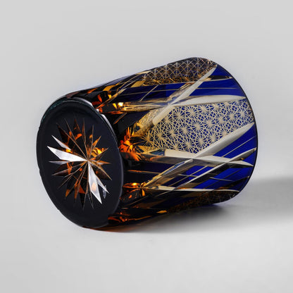 lovecove Hand-Cut Luxury Blue Lightning Whiskey Glass image 8