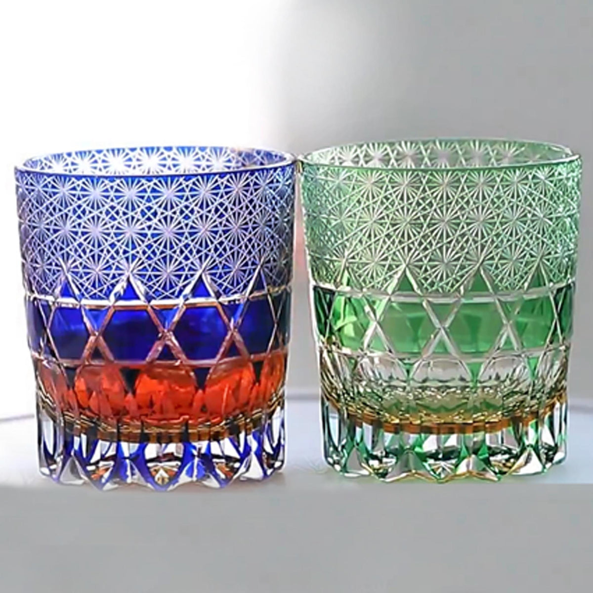 lovecove Hand Cut Purple Crystal Whisky Glass image 9