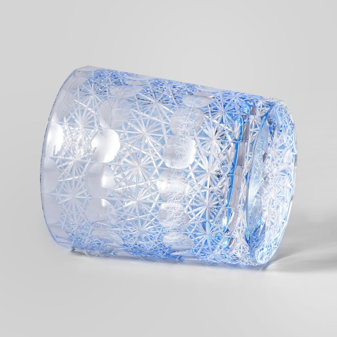 lovecove Hand-Cut Snowflake Crystal Scotch Glass image 2