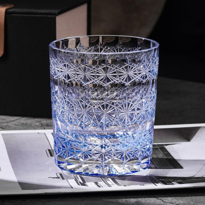 lovecove Hand-Cut Snowflake Crystal Scotch Glass image 6