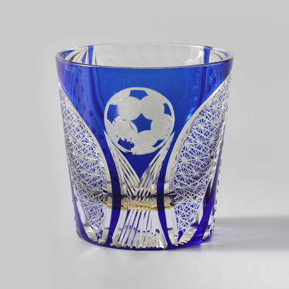 lovecove Hand-Cut Soccer Ball Engraved Whiskey Glass image 3