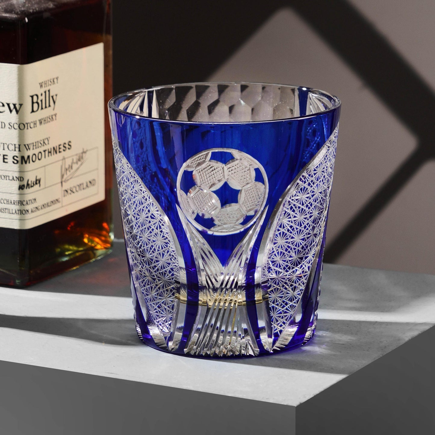 lovecove Hand-Cut Soccer Ball Engraved Whiskey Glass image 6