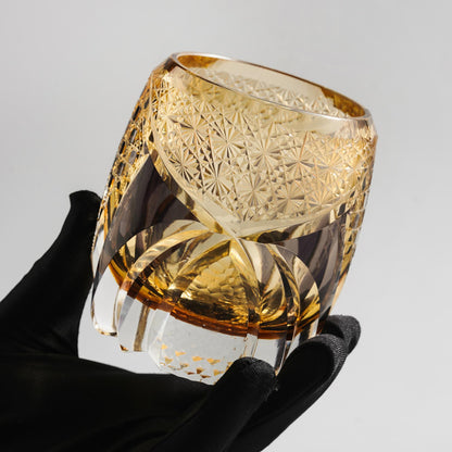 lovecove Hand Cut Vintage Kiriko Crystal Whiskey Tumbler image 4