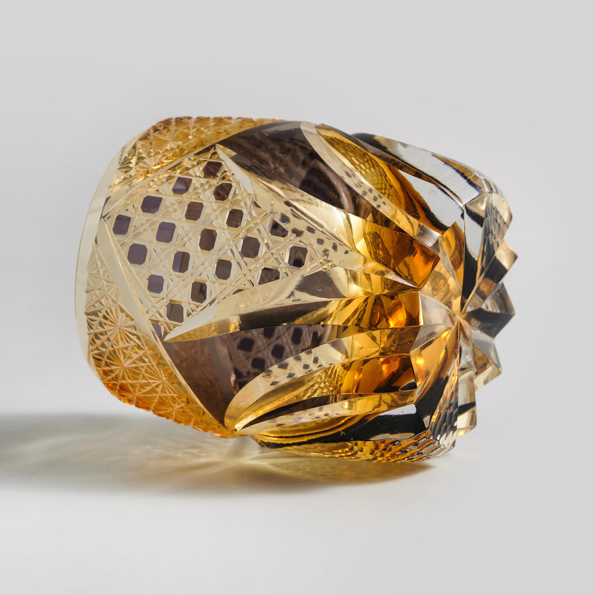 lovecove Hand Cut Vintage Kiriko Crystal Whiskey Tumbler image 7