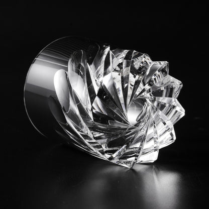 lovecove Hand-Cut Whirlwind Crystal Whiskey Glass image 4