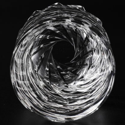 lovecove Hand-Cut Whirlwind Crystal Whiskey Glass image 6