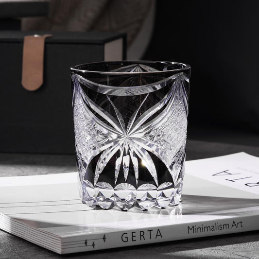 Vitraelle Black Butterfly Cut Crystal Glass image 1