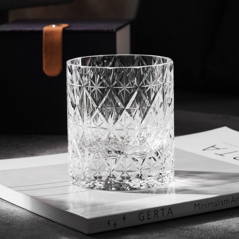 lovecove Hand Cut Clear Crystal Whisky Glass – product image 1