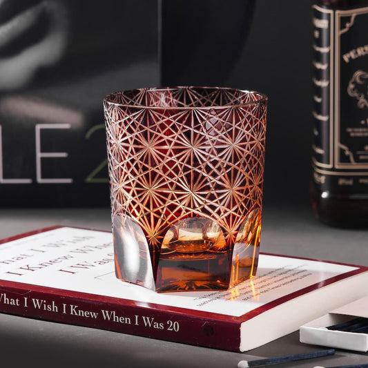 lovecove Hand Cut Red Crystal Whisky Glass – product image 1