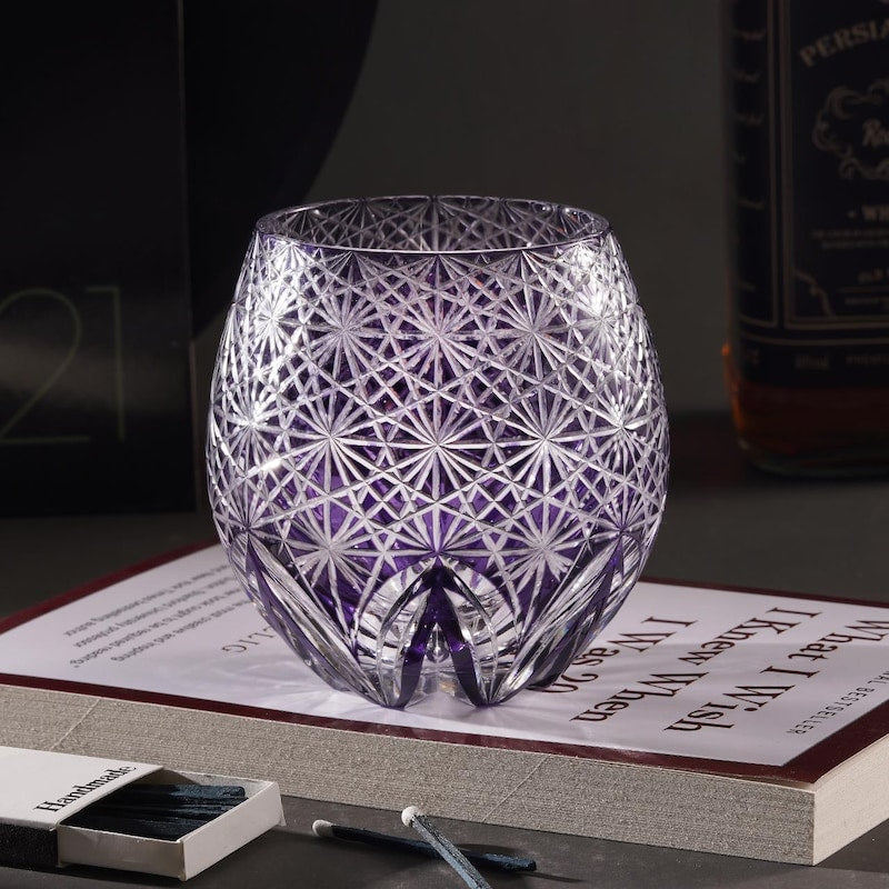 Vitraelle Hand Cut Egg-Shaped Crystal Glass – product image 1