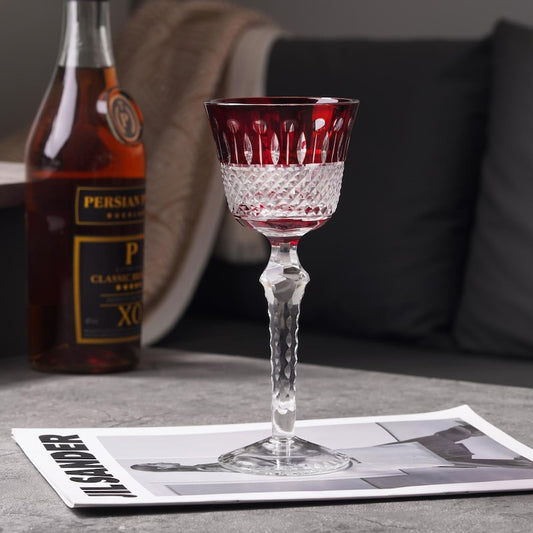 lovecove Hand Cut Kiriko Crystal Wine Glass – product image 1